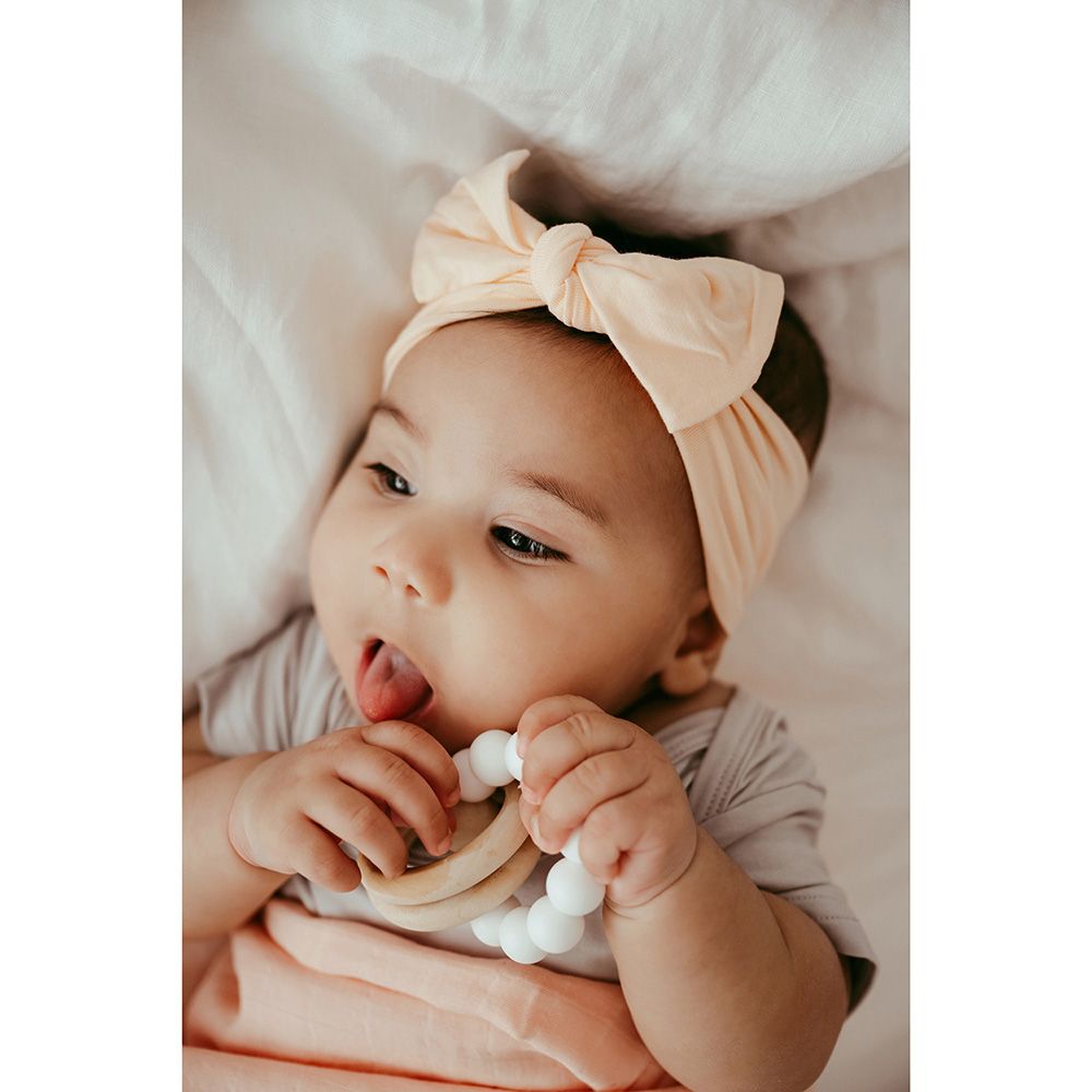 Anvi Baby - Organic Knotted Headband - Peach