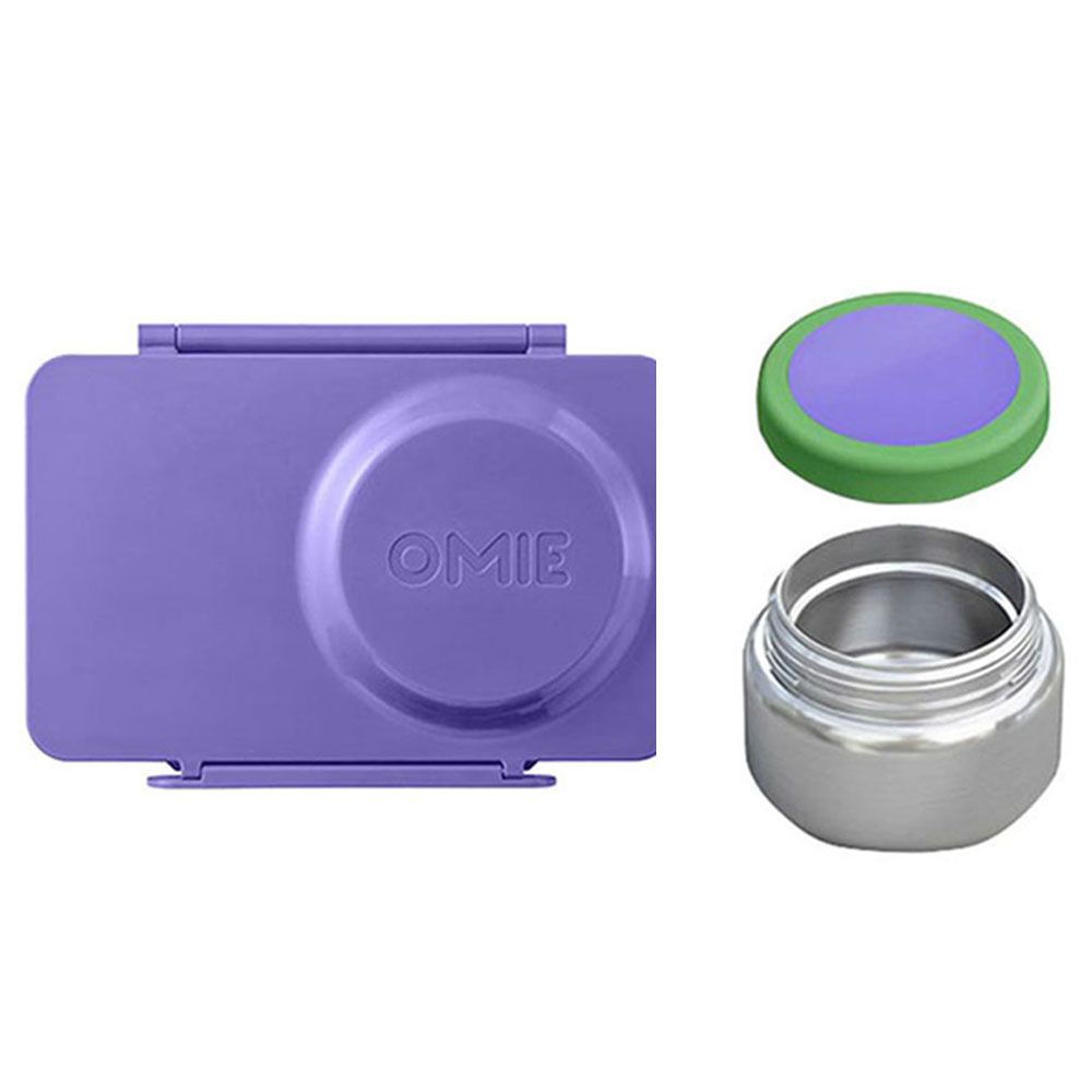 OmieBox - OmieLife Up Bento Box With Thermos And Ice Pack - Galaxy Purple