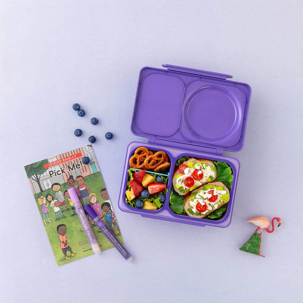 OmieBox - OmieLife Up Bento Box With Thermos And Ice Pack - Galaxy Purple