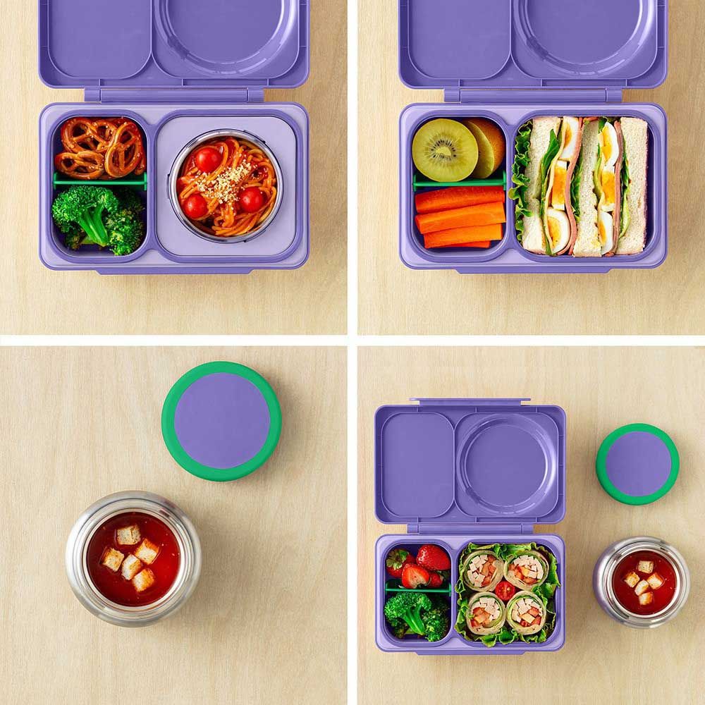 OmieBox - OmieLife Up Bento Box With Thermos And Ice Pack - Galaxy Purple