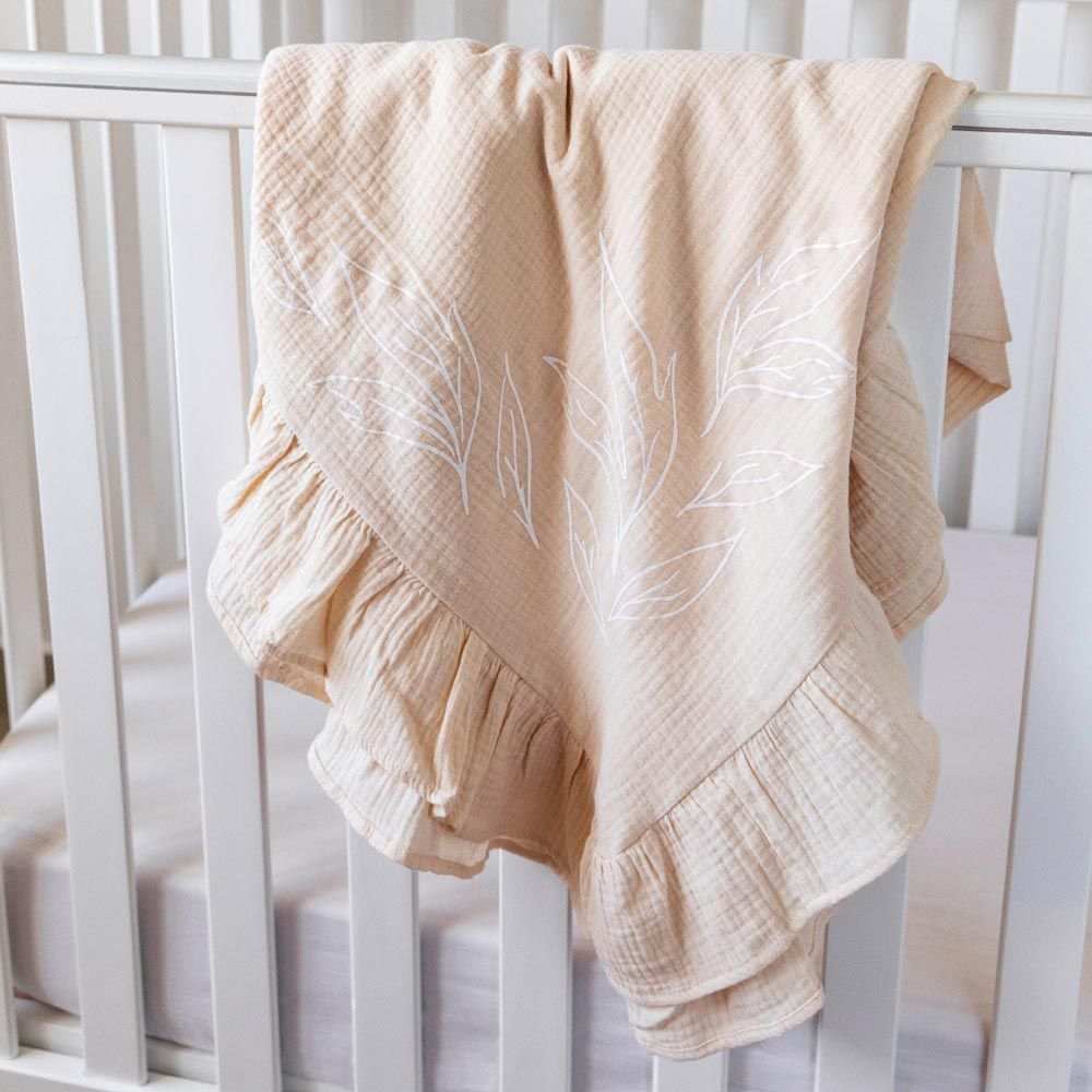 Pioen Baby - Petiole Ruffle Baby Blanket - Beige