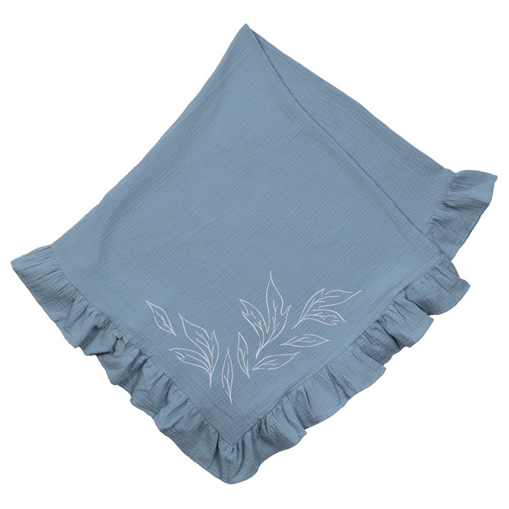 Pioen Baby - Petiole Ruffle Baby Blanket - Blue