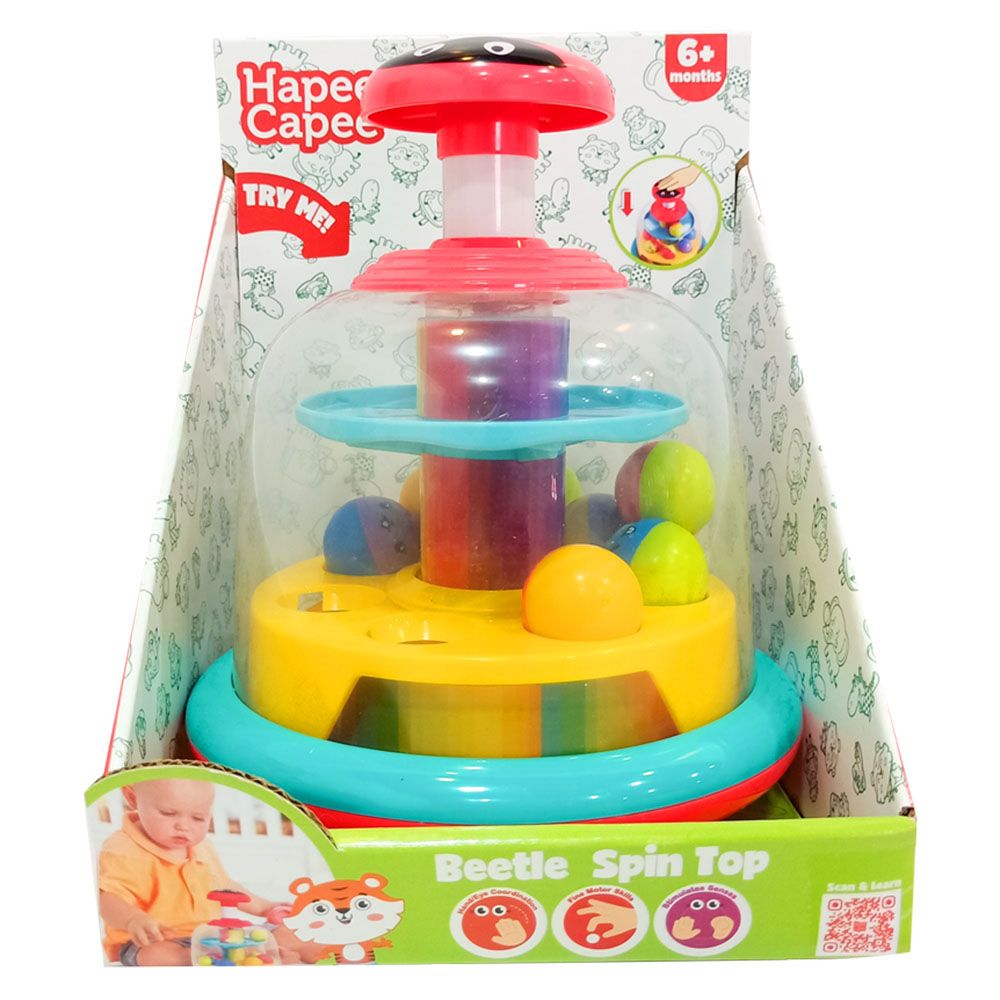 HapeeCapee - Beetle Spin Top Toy