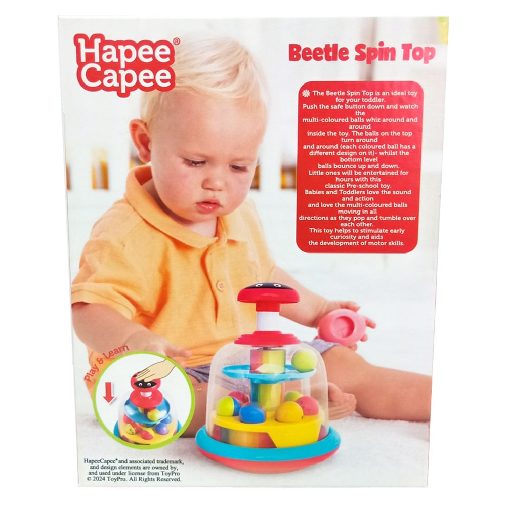 HapeeCapee - Beetle Spin Top Toy