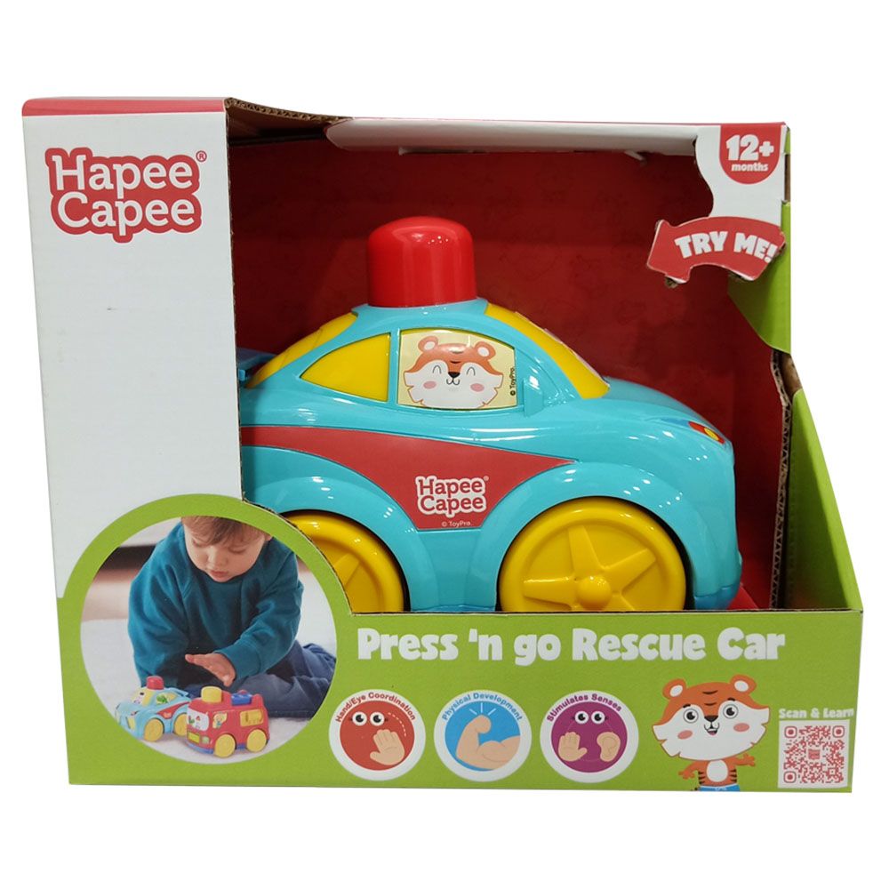 HapeeCapee - Press N Go Rescue Car - Style May Vary - 1 pc