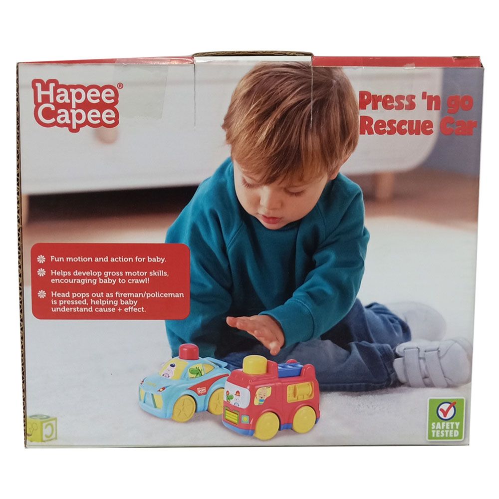 HapeeCapee - Press N Go Rescue Car - Style May Vary - 1 pc