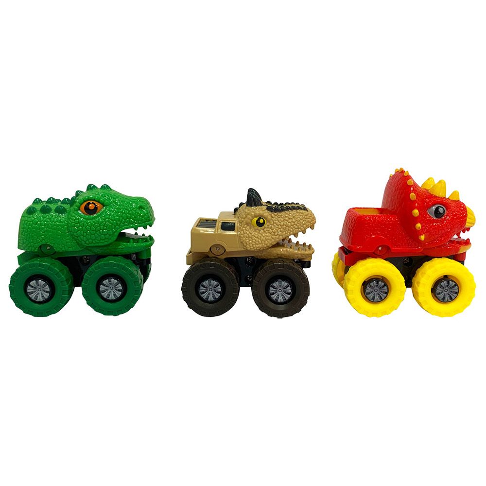 HapeeCapee - Playing Dinosaur Cars - 3 Pcs