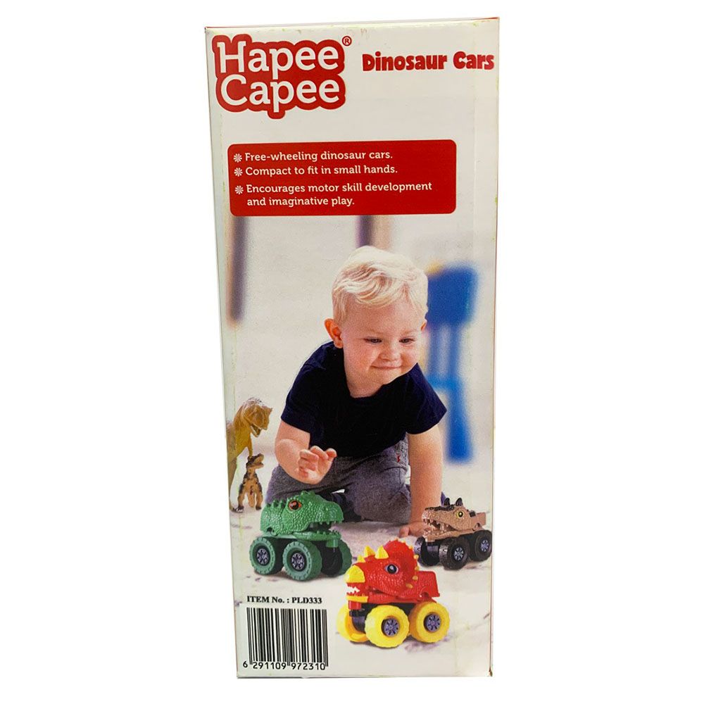 HapeeCapee - Playing Dinosaur Cars - 3 Pcs