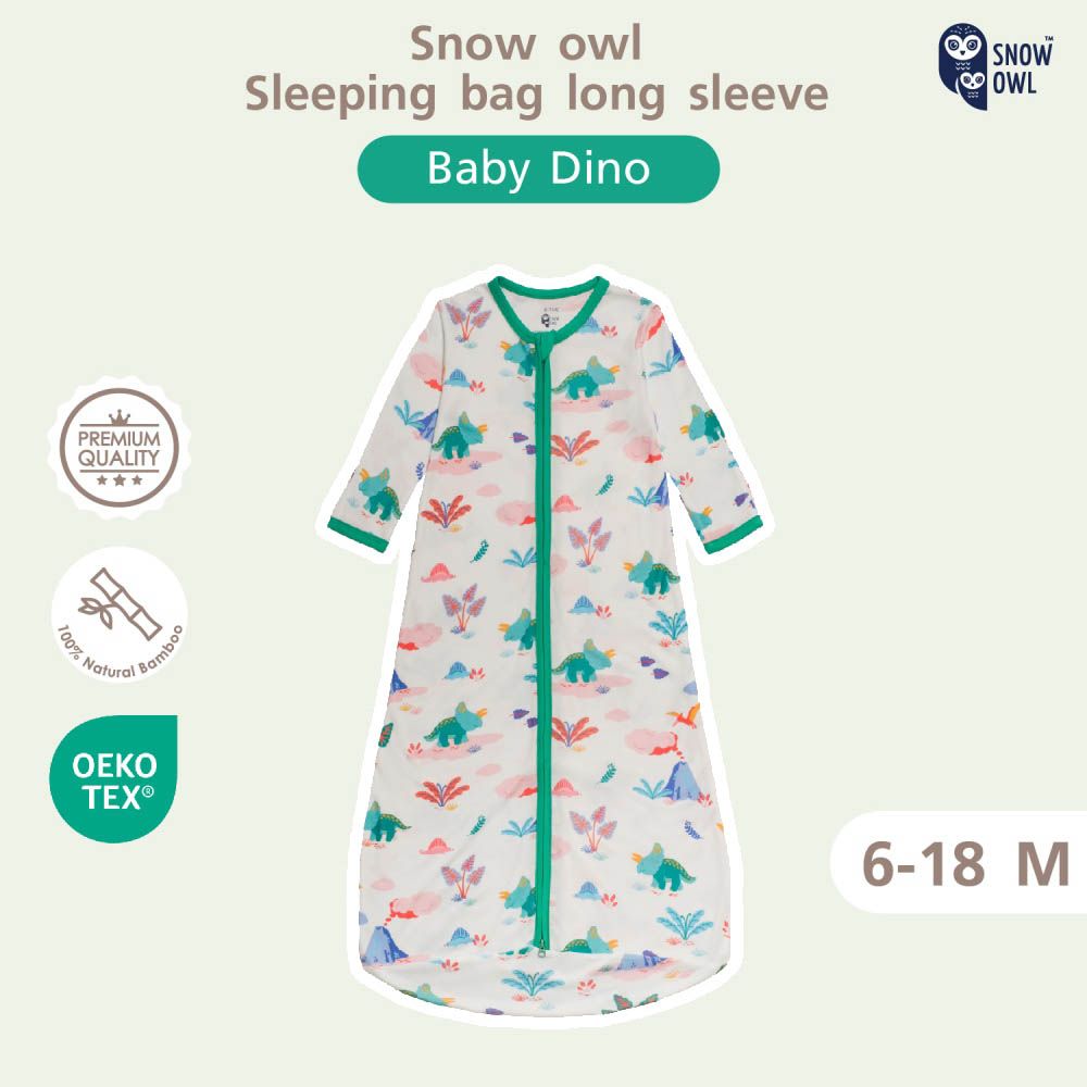 Snow Owl - Long Sleeve Sleeping Bag - Baby Dino