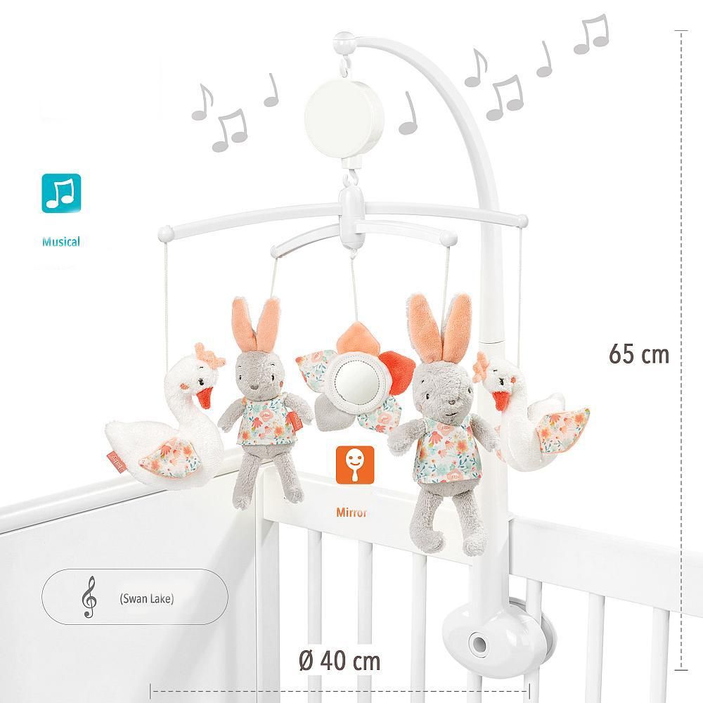 A Thousand & One Cuddles - Mobile Baby Musical Crib - Swan