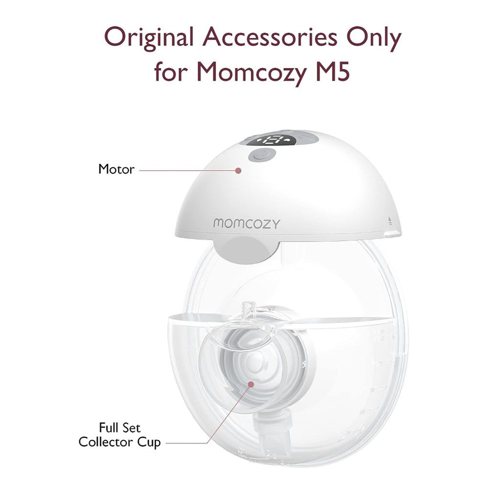 Momcozy - Collector Cup Full Set Only For M5 Breast Pump - White