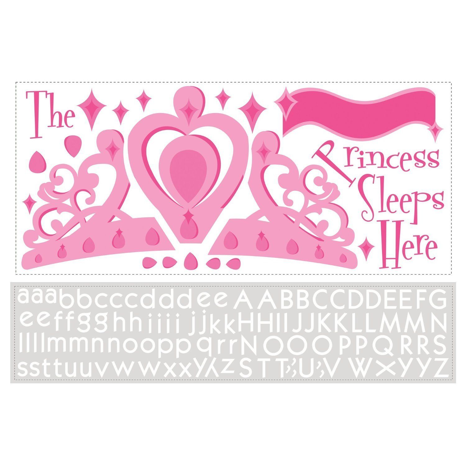 RoomMates The Princess Sleeps Here Giant Wall Decal with Alphabet