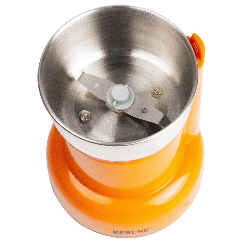 Rebune - Electric Coffee & Spcies Grinder - Orange - 180 Watts - 50 g