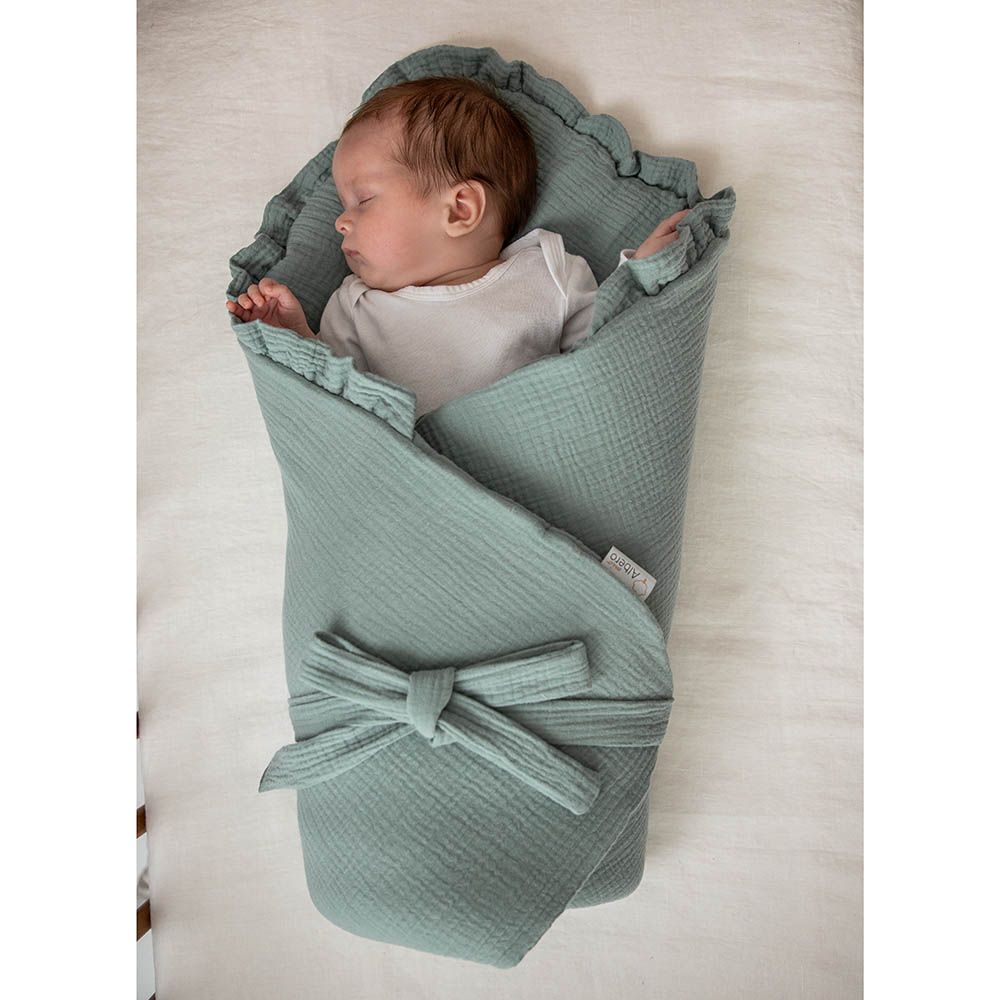 Albero Mio - Baby Horn Coton Color Swaddle - Green