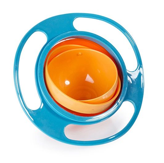 Eazy Kids - Gyro Spill Proof Bowl wiwth Lid - Blue