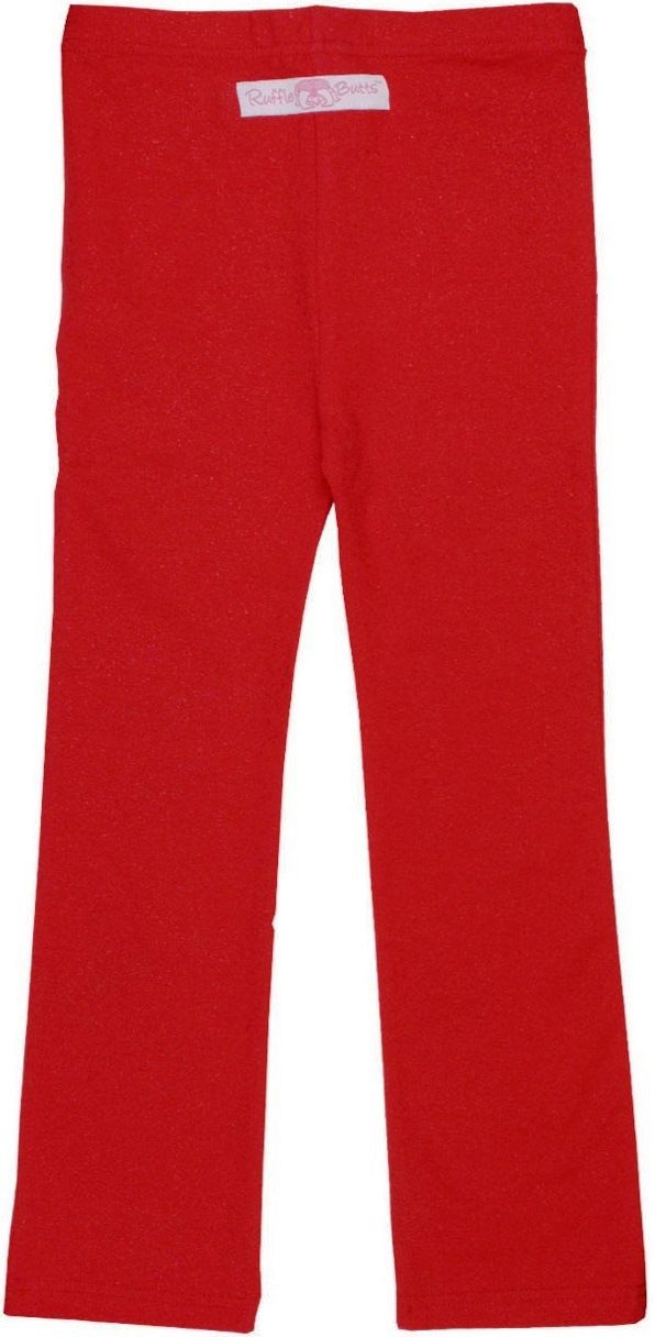 RuffleButts Red Sparkle Stretch Pants