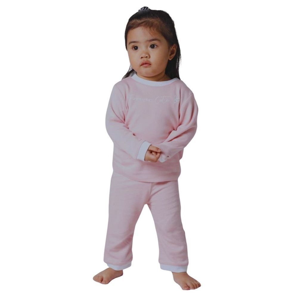 Forever Cute - 2pc-Set - Pyjama Top & Pants - Pink