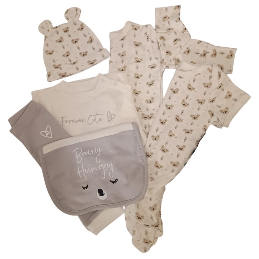 Forever Cute - 6pc-Set - Koala Printed Value Baby Gift Set