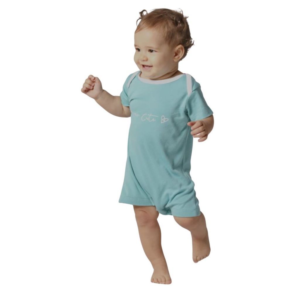 Forever Cute - Short Sleeves Romper - Mint