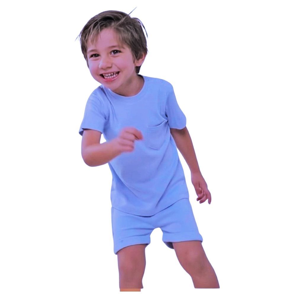 Forever Cute - 2pc-Set - Shirt & Shorts - Blue