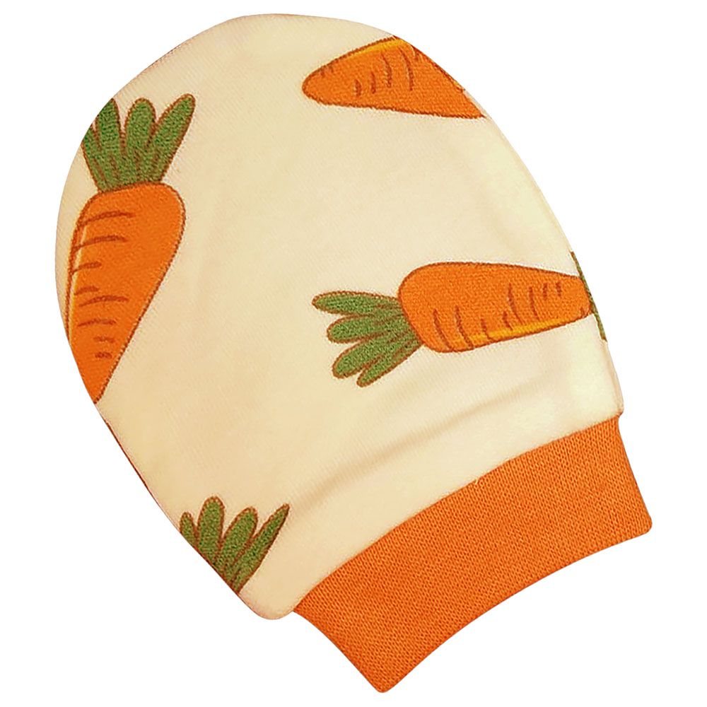 Smart Baby - Baby Boy Printed Mittens - Orange