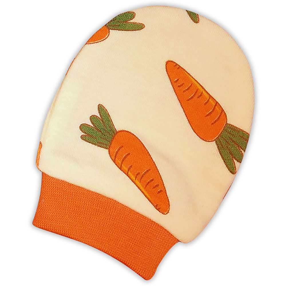 Smart Baby - Baby Boy Printed Mittens - Orange