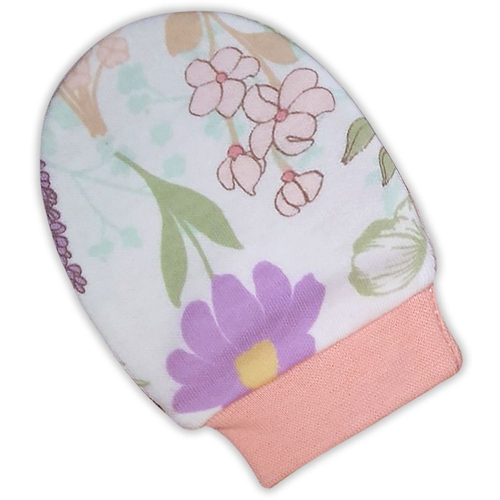 Smart Baby - Baby Girl Printed Mittens - Pink