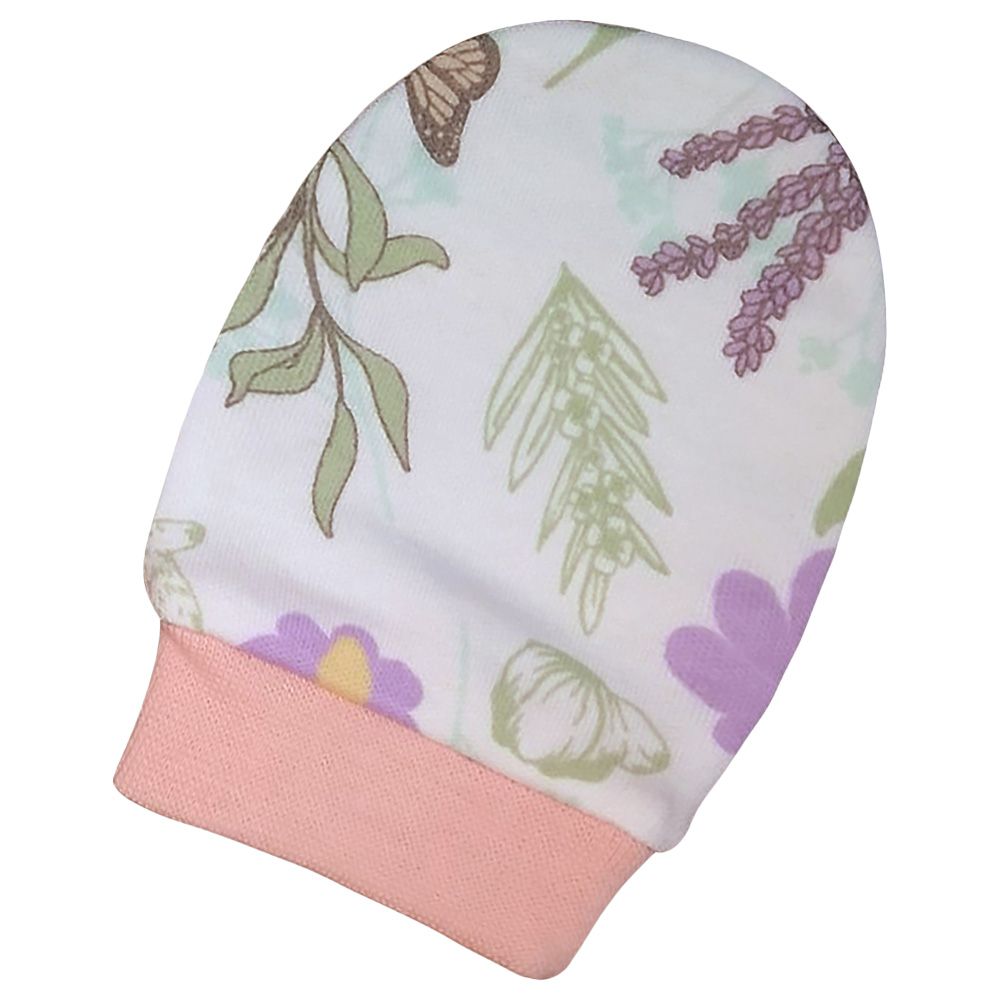 Smart Baby - Baby Girl Printed Mittens - Pink