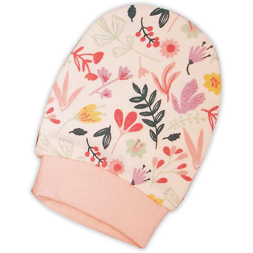 Smart Baby - Baby Girl Printed Mittens - Beige