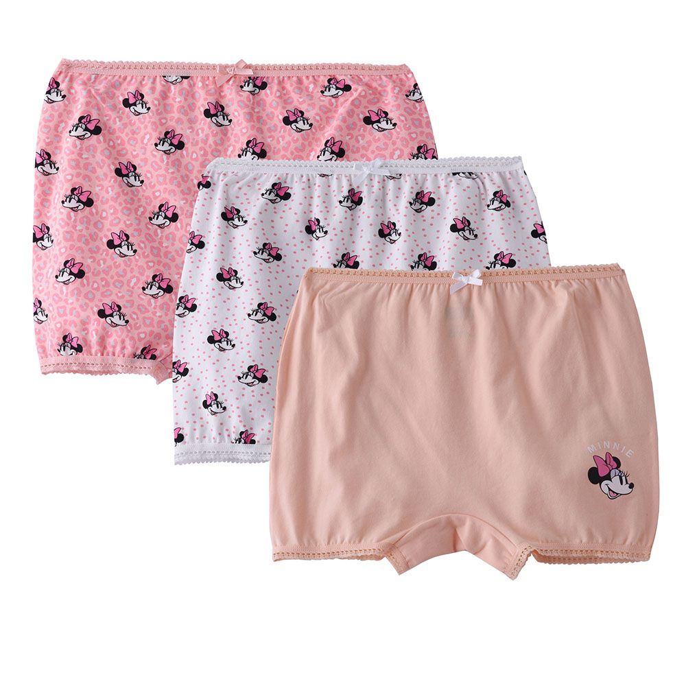 Minnie Mouse - 3pc-Set - Girl Printed Briefs - White/Pink