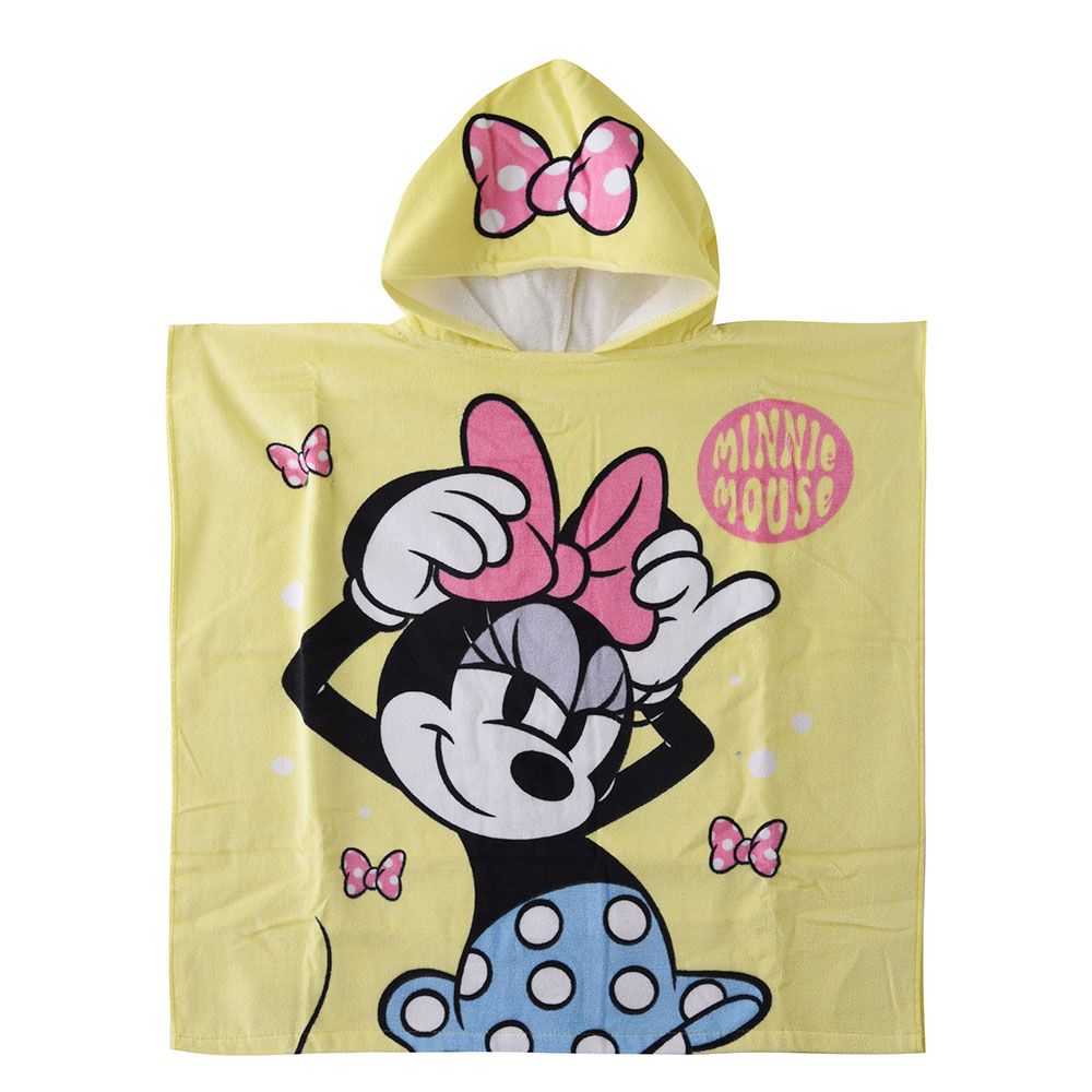 Minnie Mouse - Girl Towel Poncho - Yellow