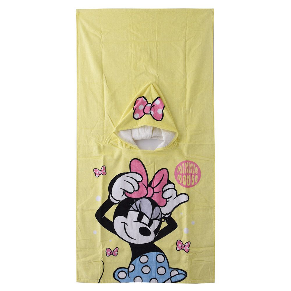 Minnie Mouse - Girl Towel Poncho - Yellow