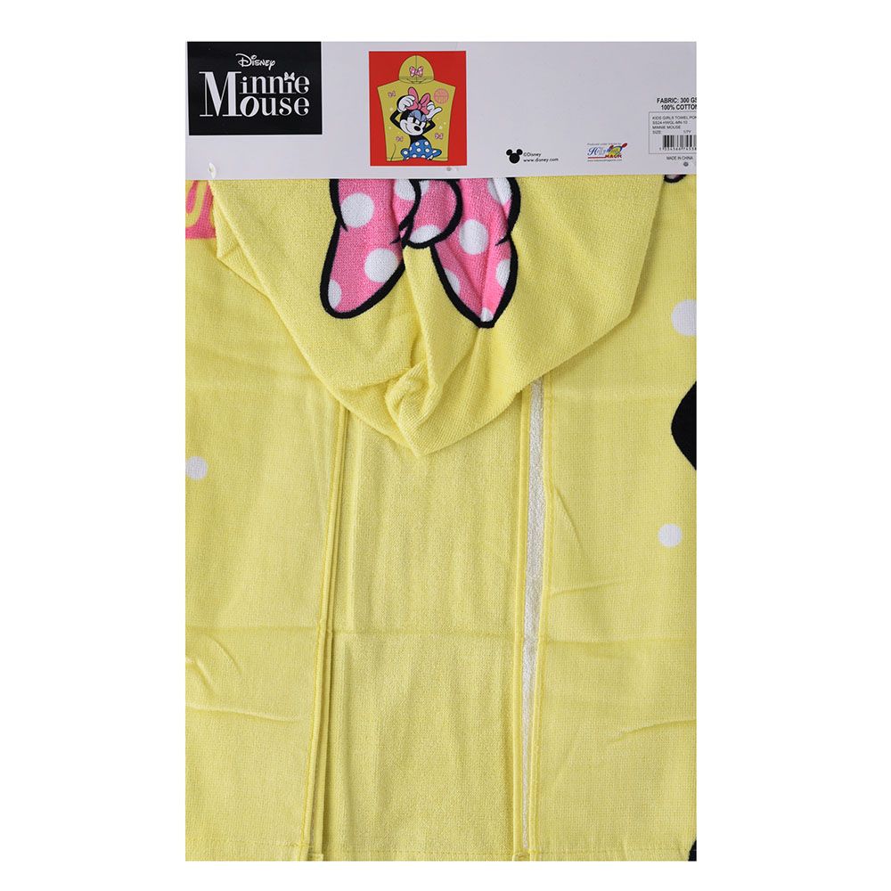 Minnie Mouse - Girl Towel Poncho - Yellow