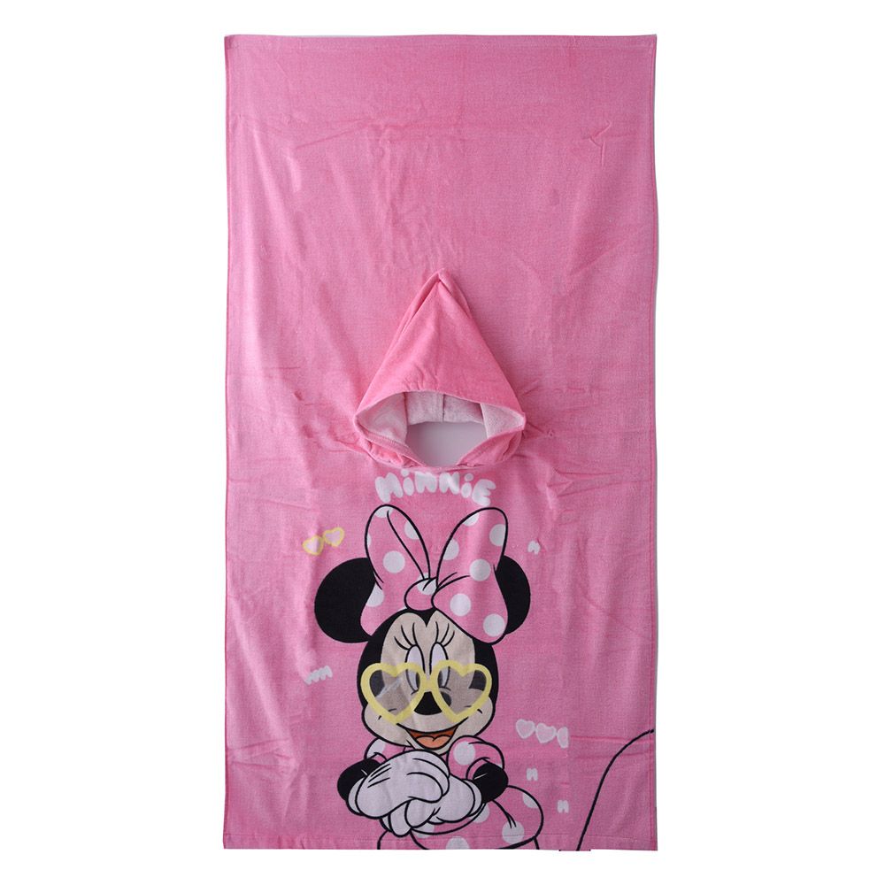 Minnie Mouse - Girl Towel Poncho - Pink