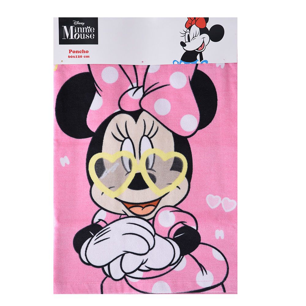 Minnie Mouse - Girl Towel Poncho - Pink