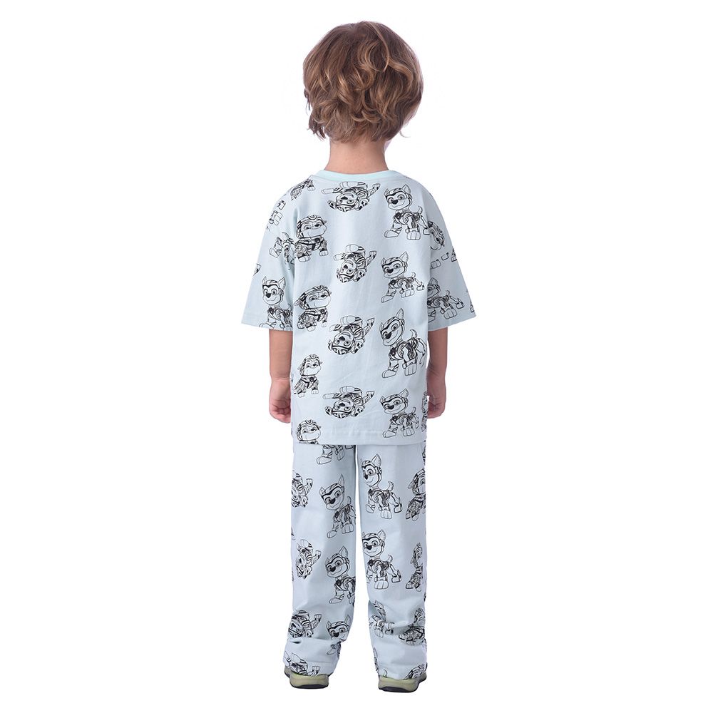 Paw Patrol - 2pc-Set - Boy Short Sleeve T-Shirt w/ Pyjama - Grey