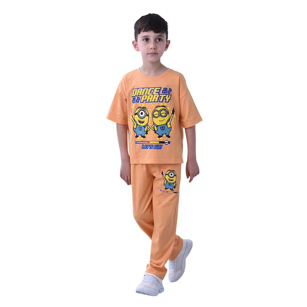 Minions - 2pc-Set - Half Sleeve T-Shirt w/ Pyjama - Orange