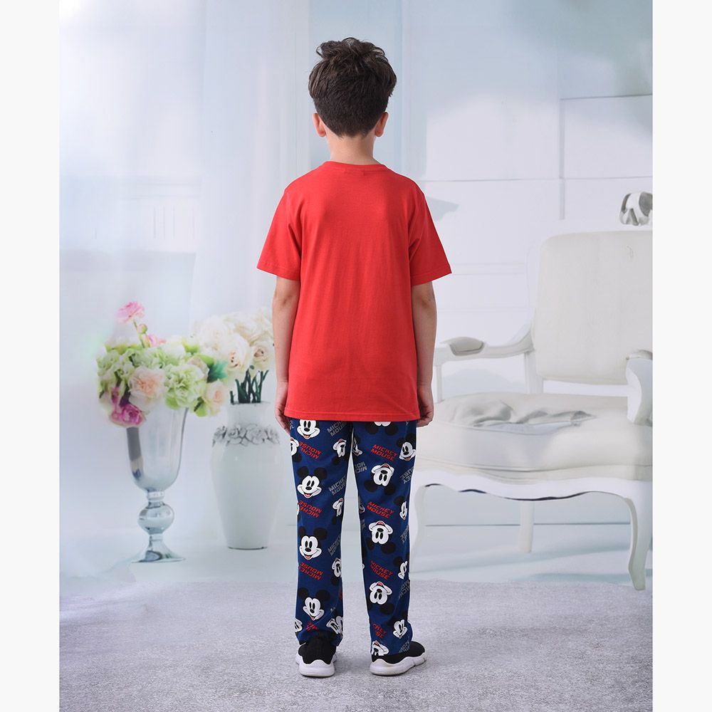 Mickey Mouse - 2pc-Set - Boy T-Shirt w/ Pyjama - Red/Blue