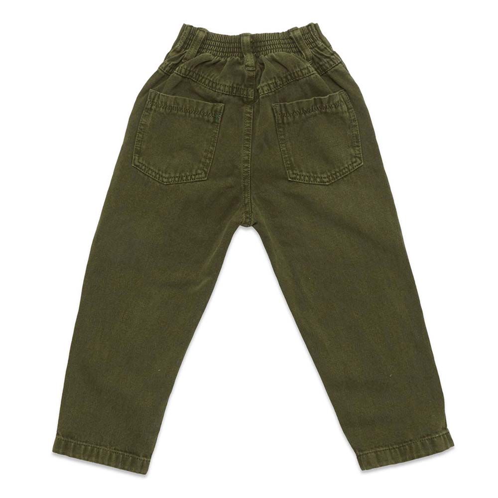 Little Kangaroos - Boy Semi Elastic Denim Jeans - Olive