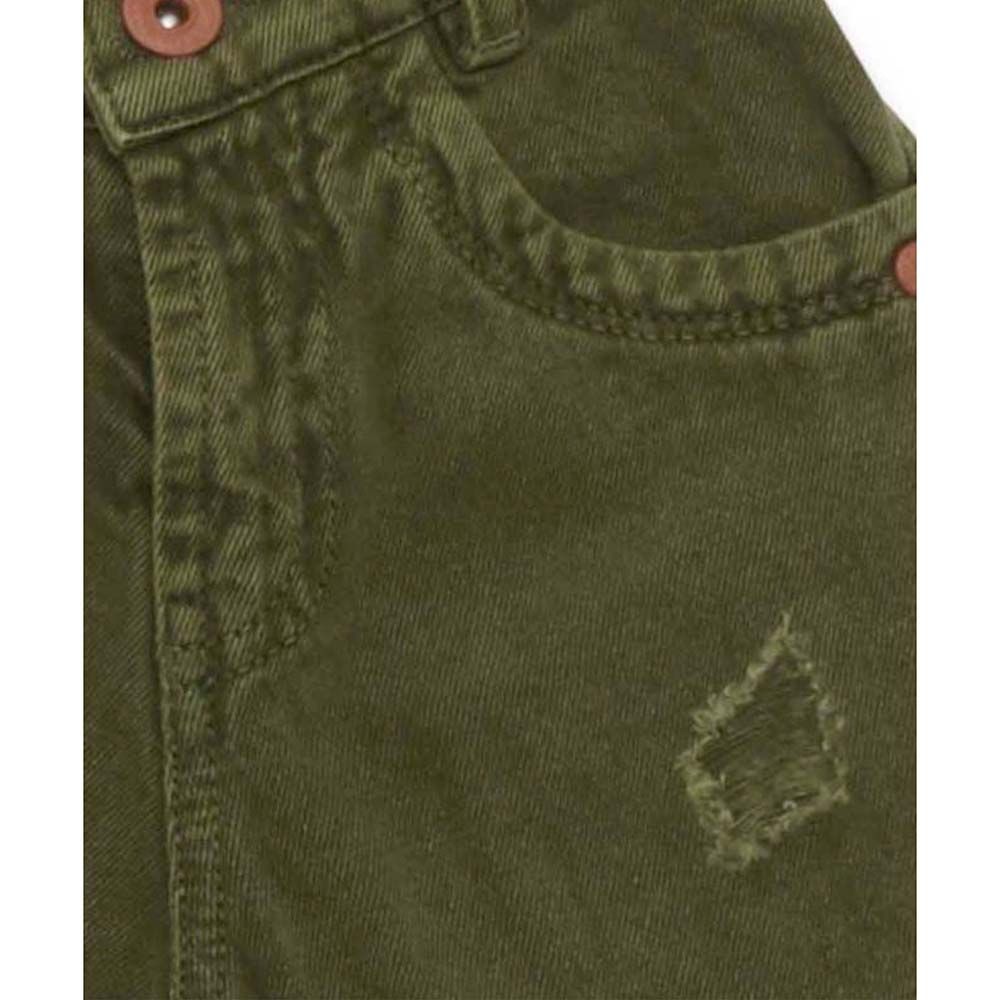 Little Kangaroos - Boy Semi Elastic Denim Jeans - Olive