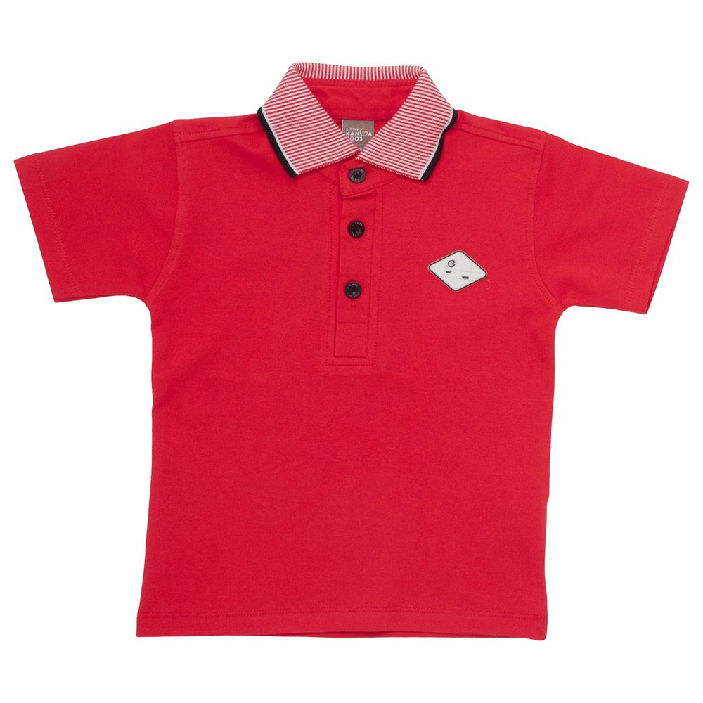 Little Kangaroos - Boy Half Sleeve Polo T-Shirt - Red