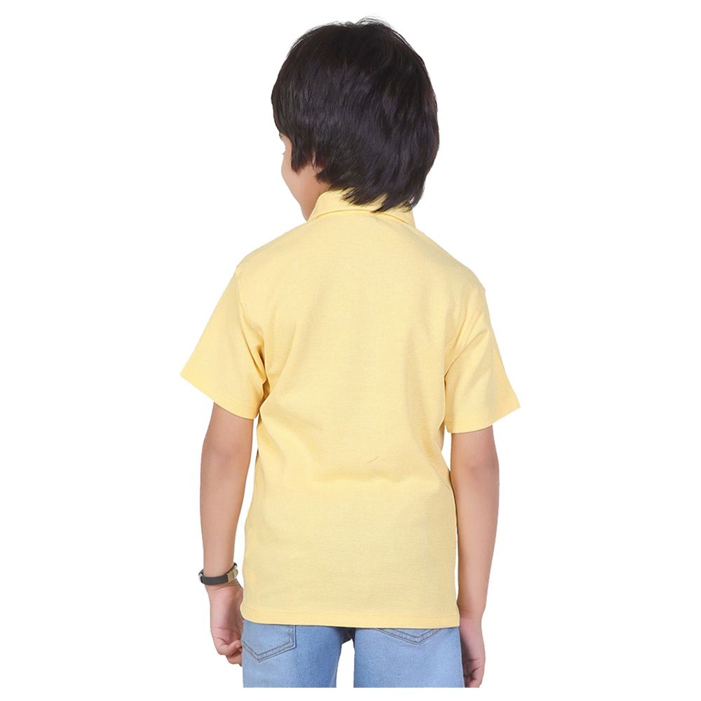 Little Kangaroos - Boy Collar Neck Half Sleeve Polo T-Shirt - Yellow