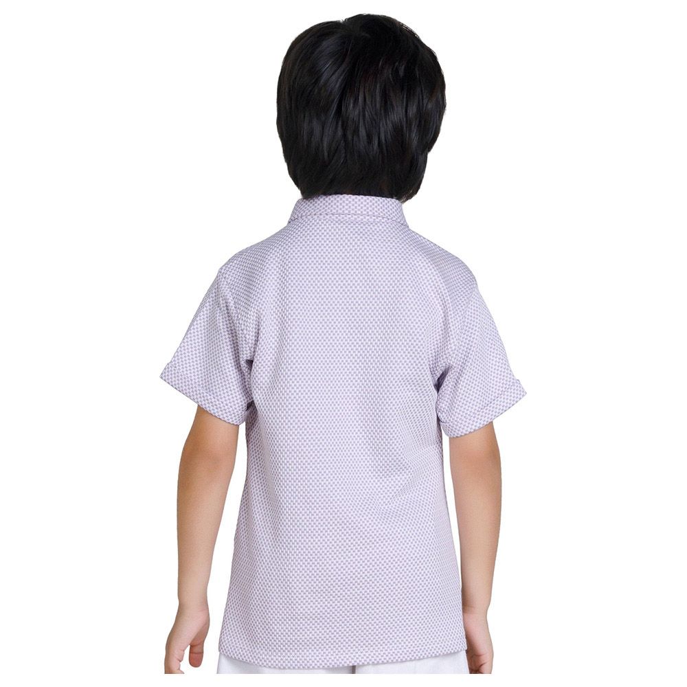 Little Kangaroos - Boy Collar Neck Half Sleeve Polo T-Shirt - Purple