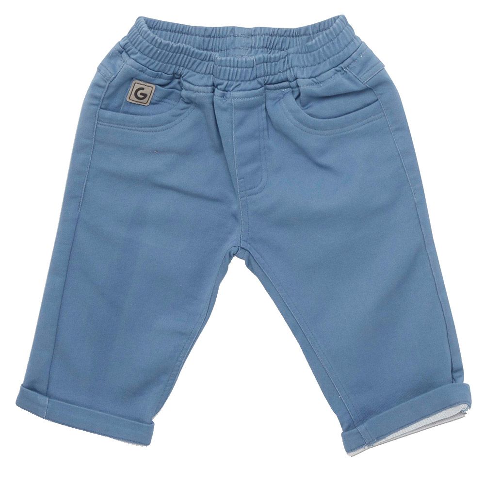 Little Kangaroos - Baby Boy Full Elastic Jeans - Dark Blue