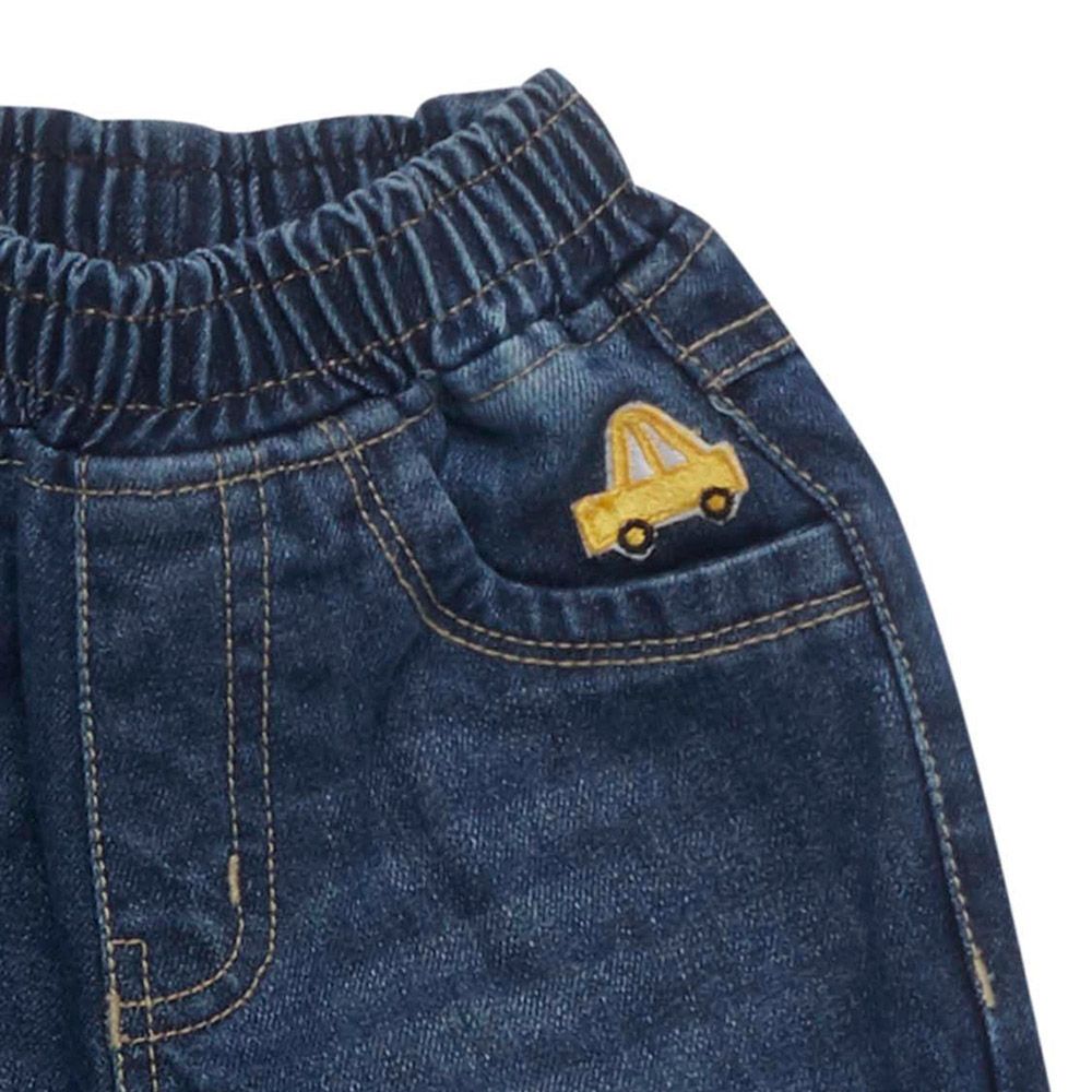 Little Kangaroos - Baby Boy Fully Elasticated Denim Jeans - Dark Blue