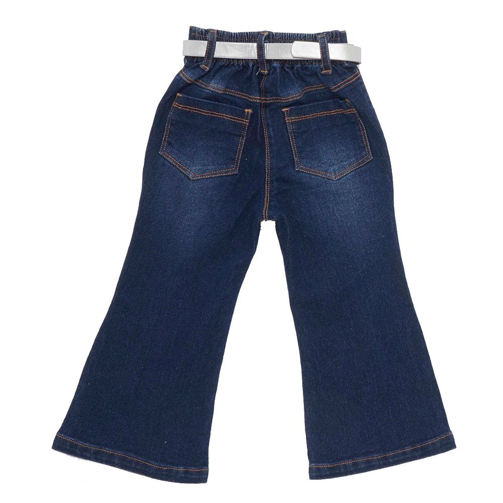 Little Kangaroos - 2pc-Set - Girl Denim Jeans With Belt - Dark Blue