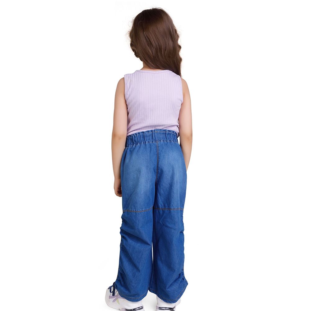 Little Kangaroos - Girl Full Elastic Denim Jeans - Light Blue