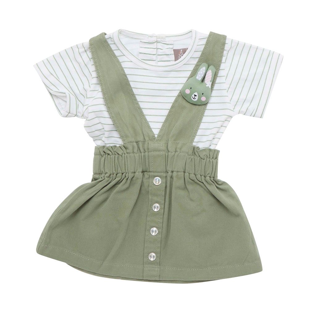 Little Kangaroos - 2pc-Set - Baby Girl T-Shirt & Dress - Pista