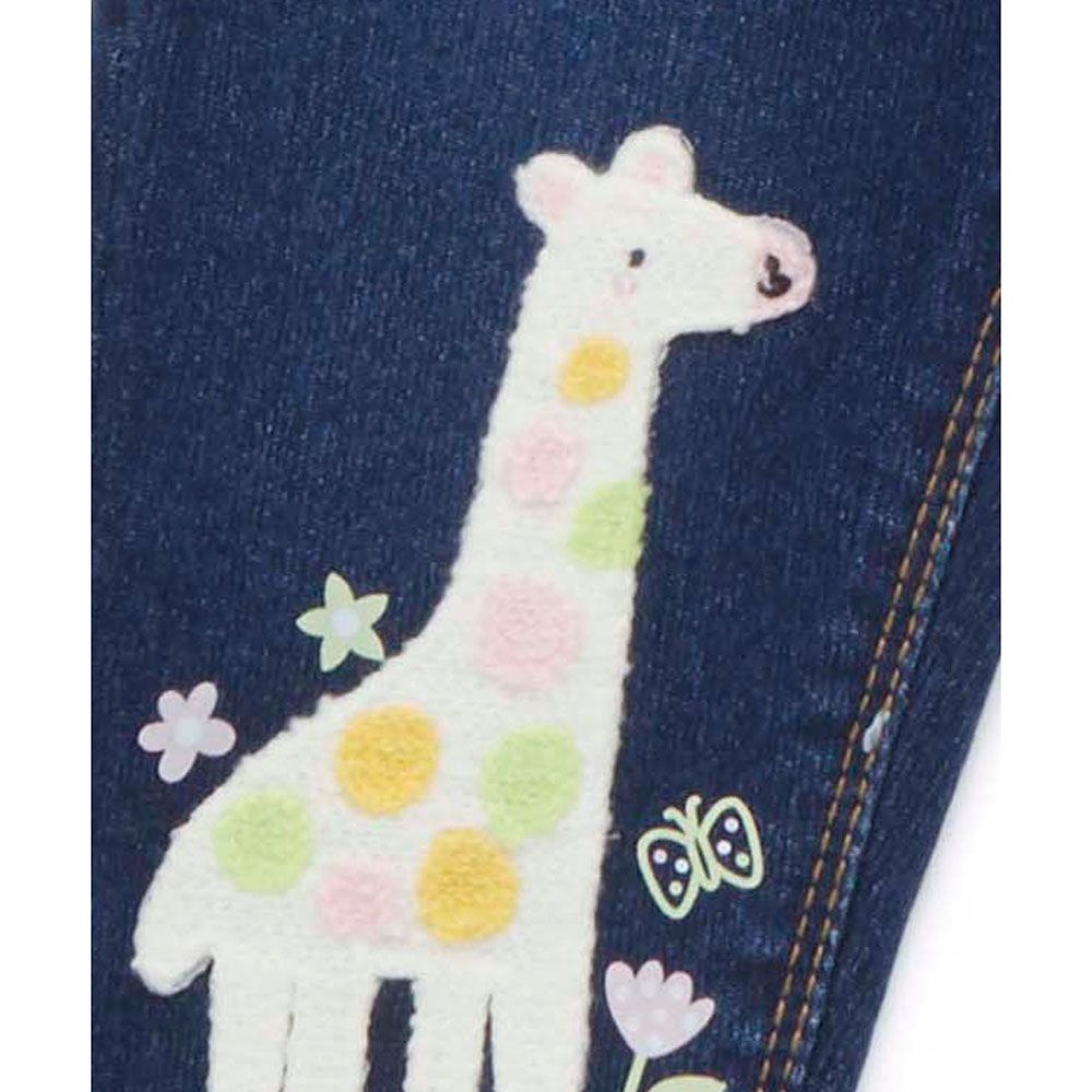 Little Kangaroos - Baby Girl Full Elastic Denim Jeans - Navy Blue