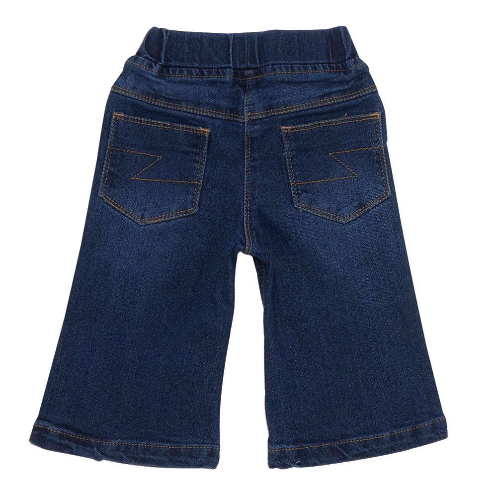 Little Kangaroos - Baby Girl Elasticated Denim Jeans - Dark Blue